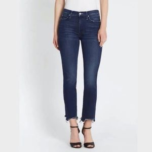 MOTHER High-Rise Dark Blue Jeans